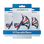Harry\'s Disposable Razors for Men - 12 Count - 3-Blade Men\'s Razors for Travel and On-the-Go Convenience
