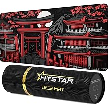 Hystar Extended Gaming Mouse Pad | XXL 36 "x 16" | 5mm سميكة ، سطح مقاوم للماء ، قماش بوليستر ناعم ، وقاعدة مطاطية طبيعية | Zen   