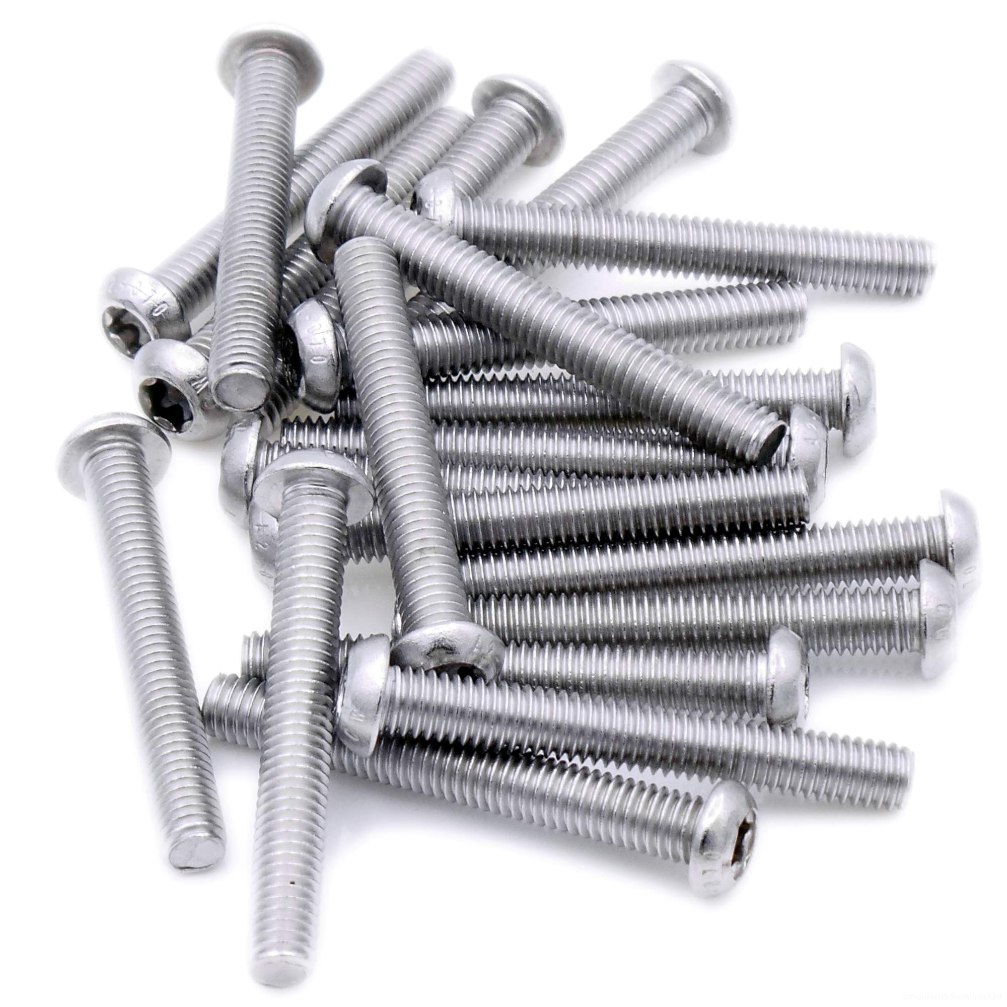 Singularity Supplies M3 (3Mm X 5Mm) Tx Socket Button Machine Screw (Bolt) - Stainless Steel (A2) (Pack Of 20)