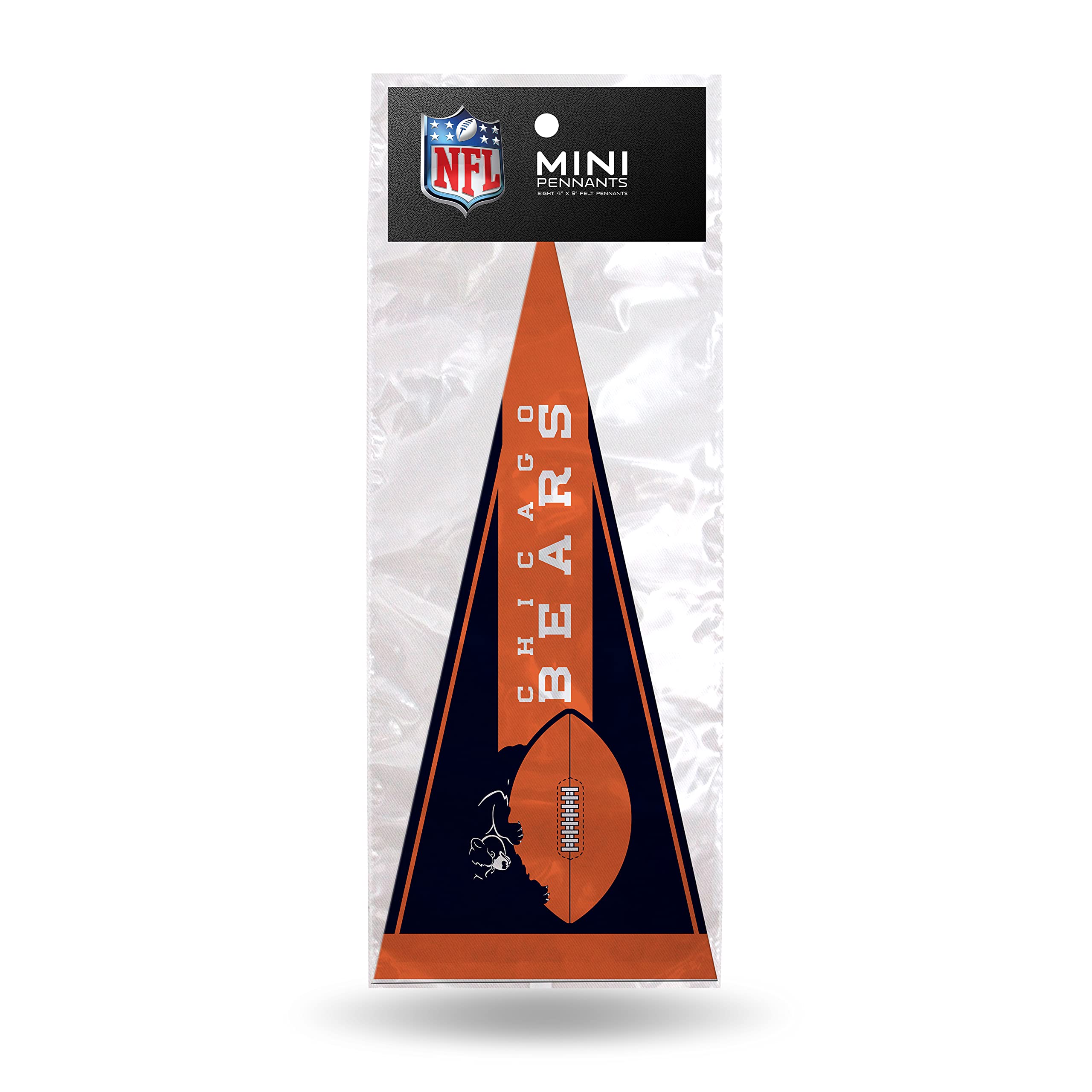 Rico Industries NFL Football Retro 4" x 9" Felt Mini Pennant Team Set (Includes 8 Pieces)