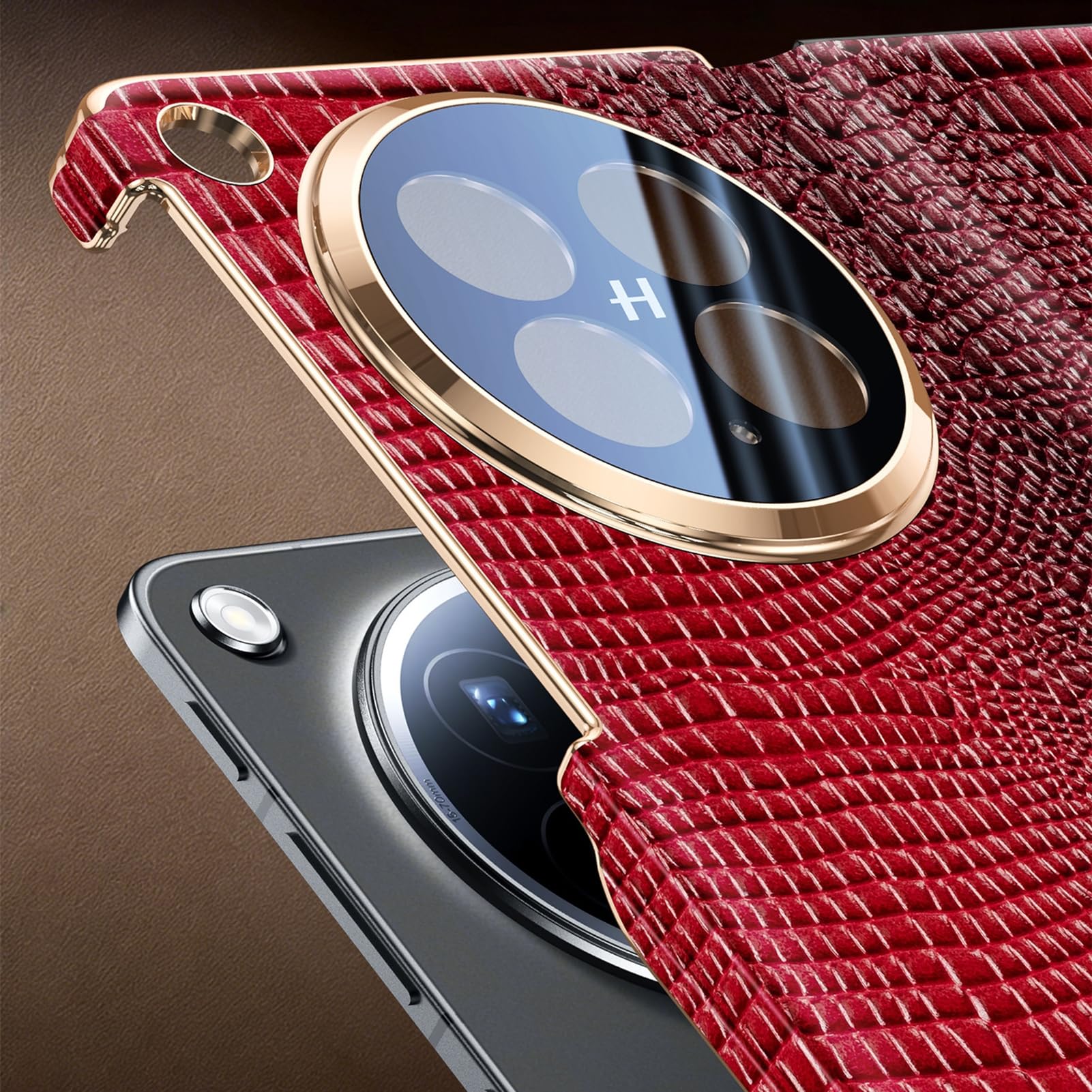 Etui z klapką do Oppo Find N6, gładka tekstura krokodyla ochrona obiektywu osłona z prawdziwej skóry