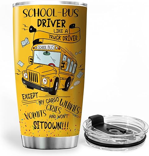 Miniatura 3 de ZOXIX Vaso de café para conductor de autobús de 20 onzas para estudiantes con aislamiento con tapa regalos de regreso a clases taza de acero