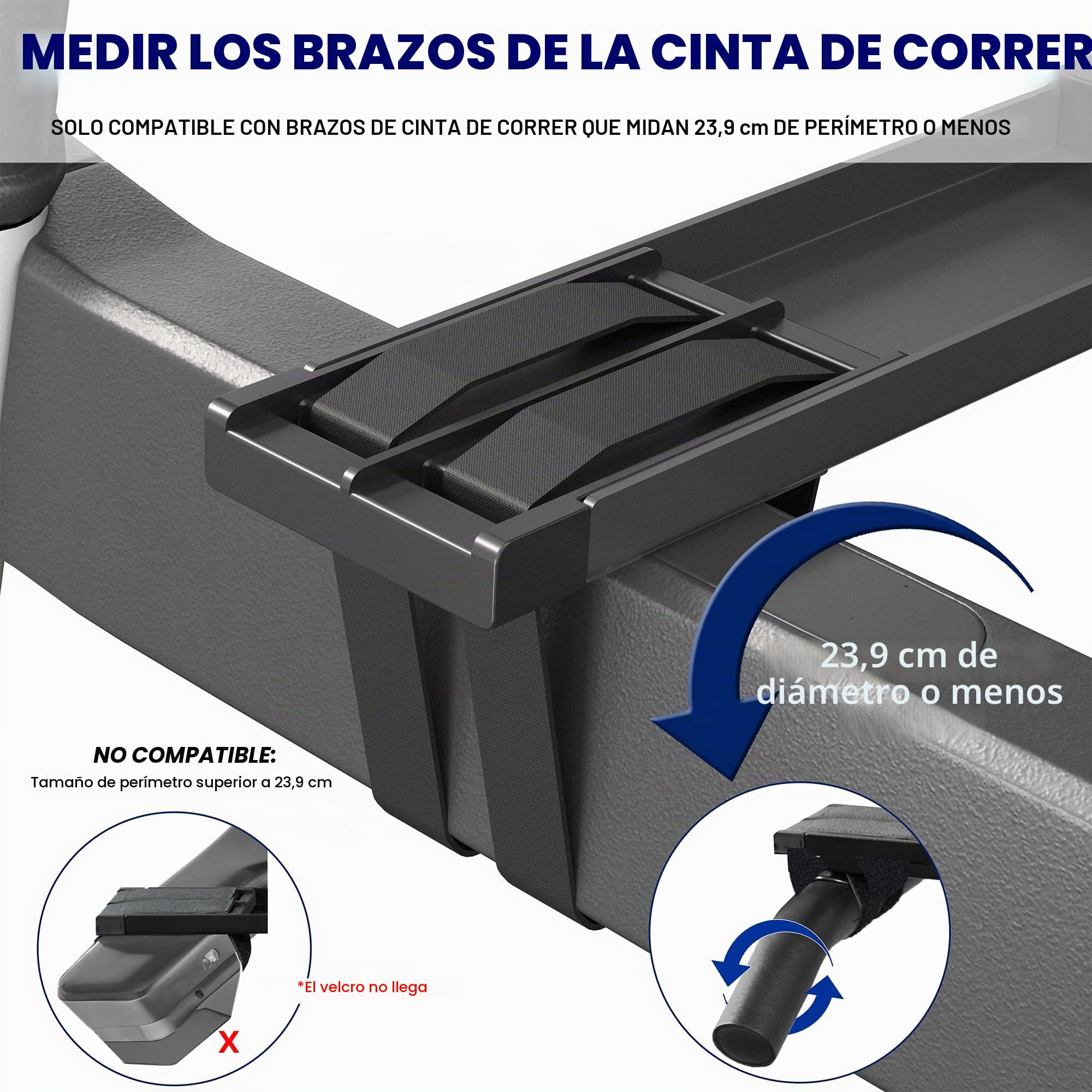 VIVO Escritorio Universal de Madera para portátil, Soporte ergonómico Ajustable para Cintas de Correr, Incluye Alfombrilla de Mouse y Soporte para muñeca, Soporte-tdml4