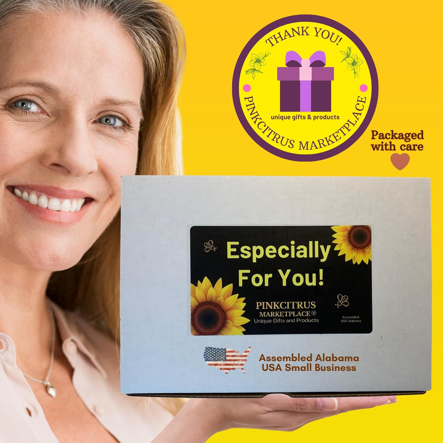 Sunflower Gifts For Women Tea Cookie And Honey Lovers Basket Set Ideas Get Well Soon Thinking Of You Fabulous Care Package Sunshine Birthday Box For Women, Men, Family And Friends