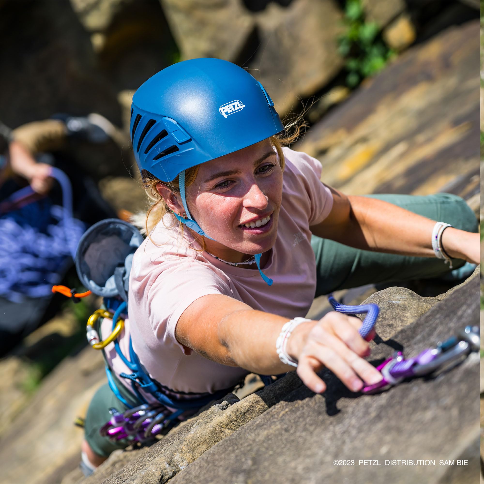 Petzl, Djinn, Solidny Karabinek Do Wspinaczki W Klifie, Fioletowy, Leva Curva, Unisex Dorosły