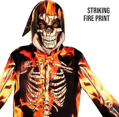 Miniatura 3 de Morph Disfraz de la parca de fuego para niños, disfraz de la parca para niños, disfraces aterradores para niños, disfraces de la parca para niños