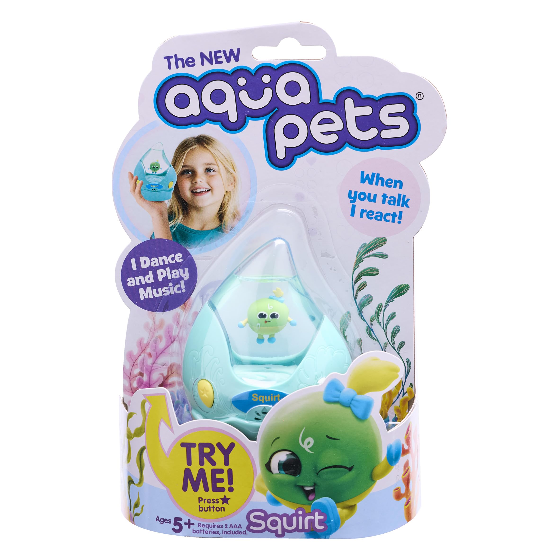 Aquapets Squirt - interactive dancing pets with musical sounds and moves.