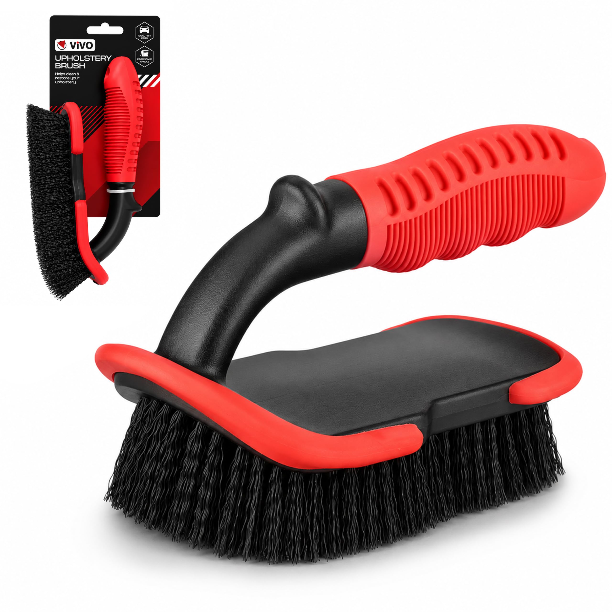 B&Q -  Carpet Cleaning Brush Stiff Bristle Car Upholstery Dirt & Grime Removal Scrubber