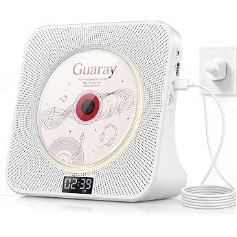 Gueray Bluetooth 5.0 Transmitter and Receiver Desktop CD Player with