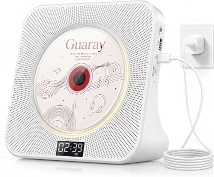 Gueray Bluetooth 5.0 Transmitter and Receiver Desktop CD Player with