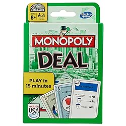 Monopoly Deal Card Game | Quick-Playing Card Game | Fun Games for Families and Kids | Ages 8 and Up | 2 to 5 Players | 15 Mins. | Travel Games