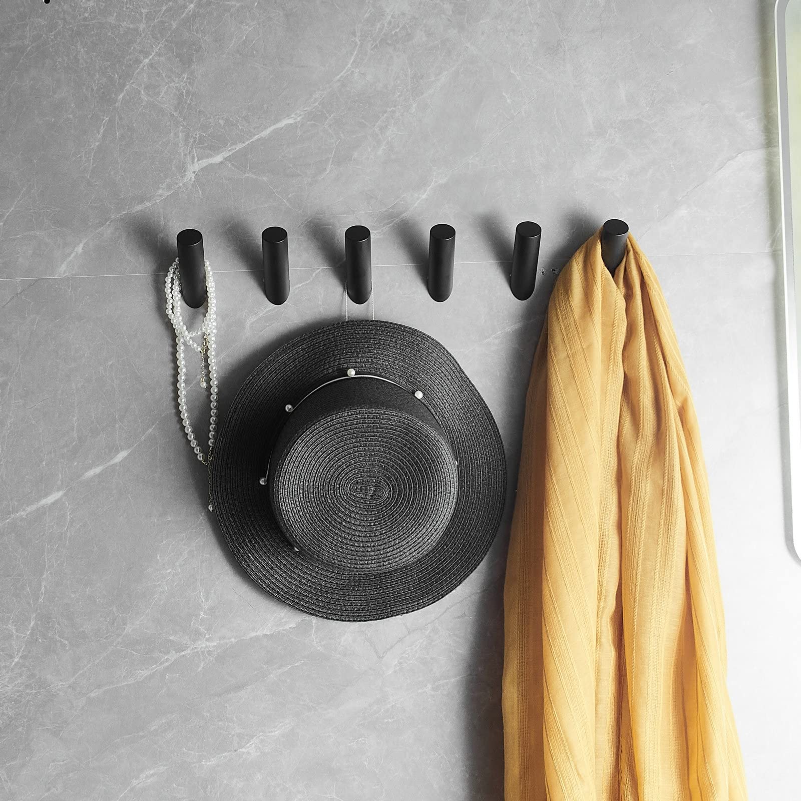 4 Ganci Da Bagno In Acciaio Inox - Nero Opaco, Per Asciugamani E Accappatoi - Foto 11