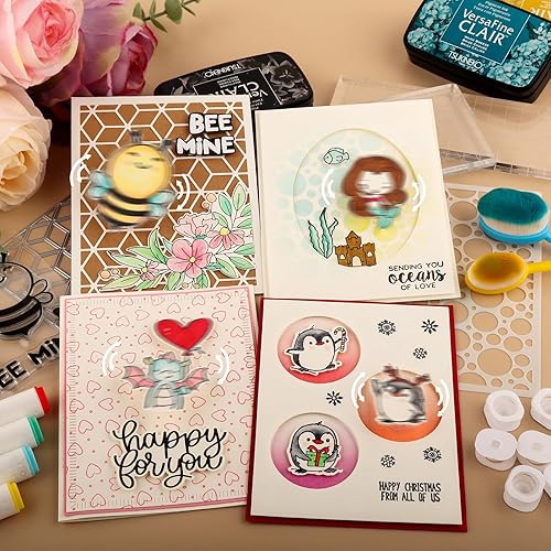 Miniatura 9 de BAOFALI Juego de 270 piezas de mini acción tambaleantes, resortes autoadhesivos, pequeños movers de Wobblers para hacer tarjetas, manualidades,