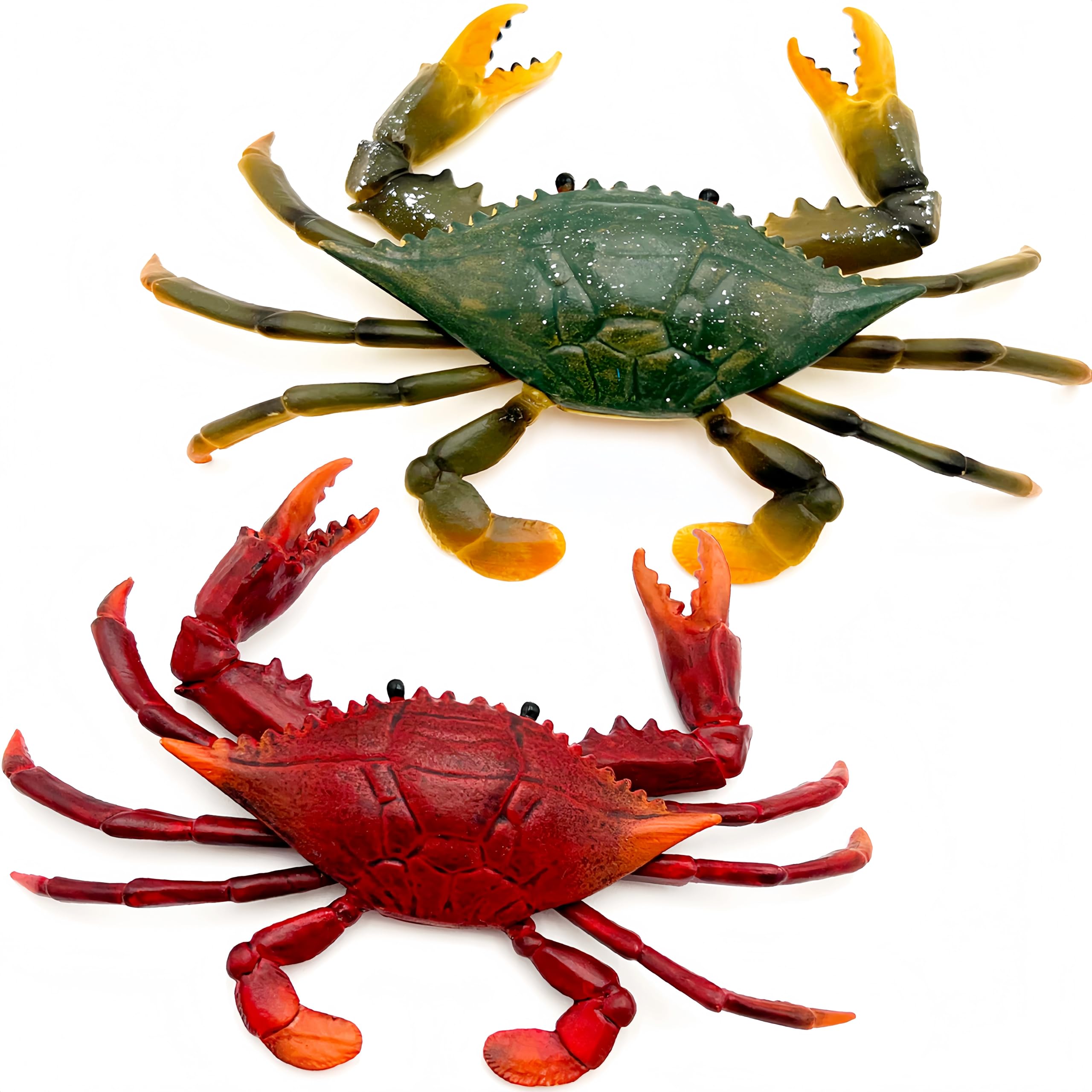JOKFEICE Dierfiguren realistische plastic spin krab zeedieren actie model wetenschap project, leren educatief speelgoed, verjaardagscadeau, taarttopper voor kinderen peuters