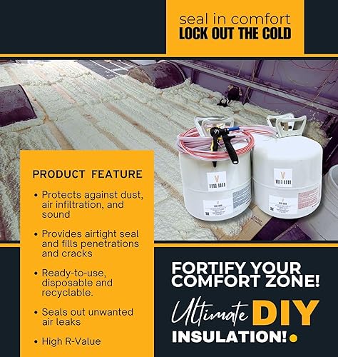 Miniatura 5 de Vega Bond V600 - Kit de aislamiento de espuma de pulverización de celda cerrada. Sellador de espuma de 2 partes 600BF, Blanco