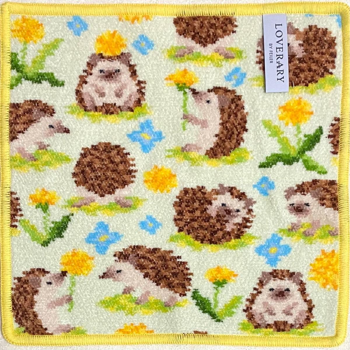 新品　2点セット　ハリネズミ　ハンカチ タオル＆ガーゼ浴用4点セットはりねずみ柄(はりねずみ×フリー