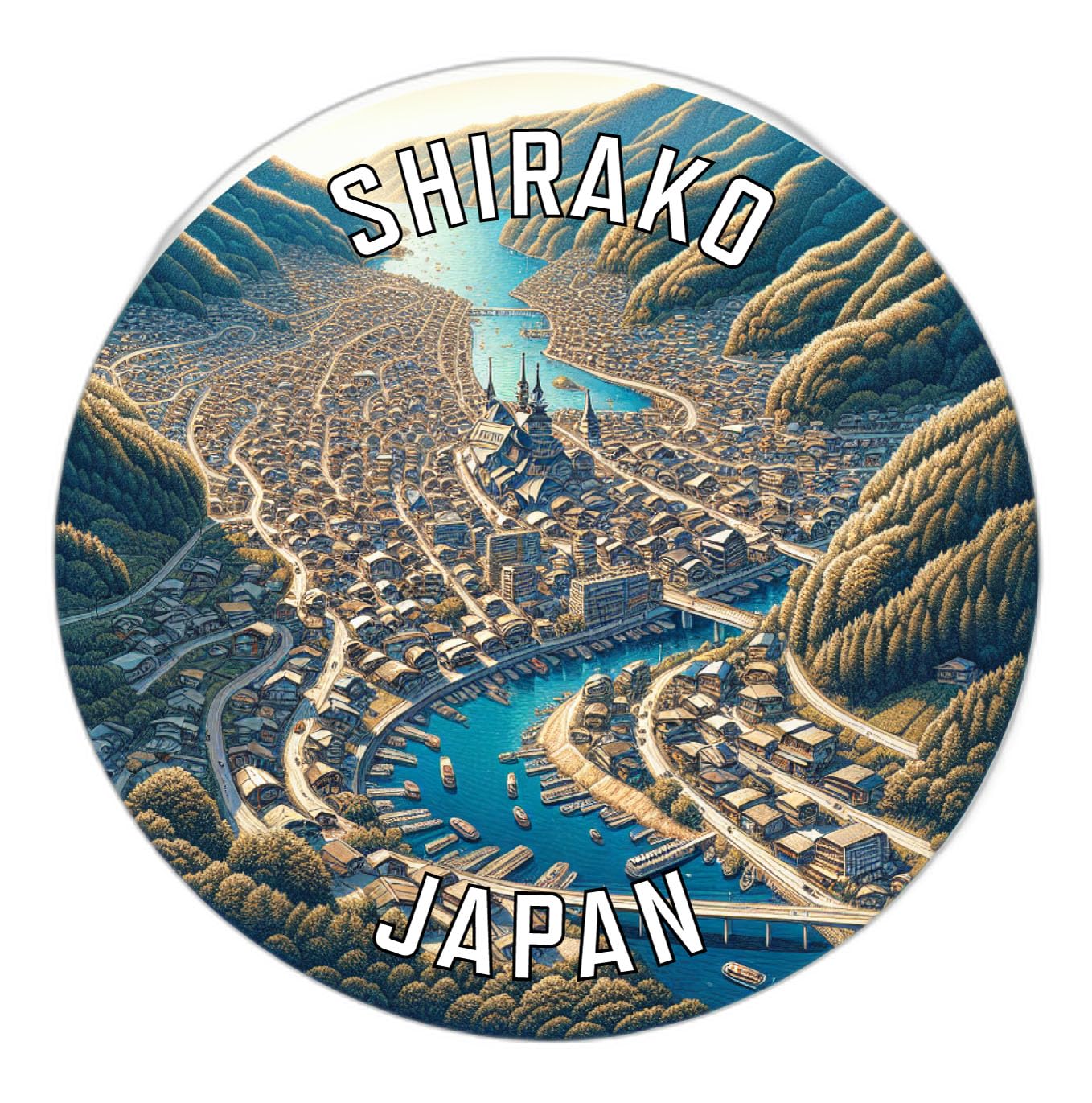 Shirako Japan Souvenir Die Cut Decorative Flat Magnet 6-Inch