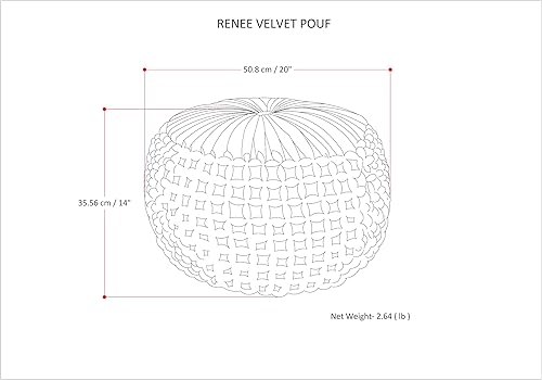 Miniatura 78 de SIMPLIHOME Nisi - Puf redondo de punto para exterior/interior en poliéster PET reciclado gris claro para sala de estar, dormitorio y habitación de