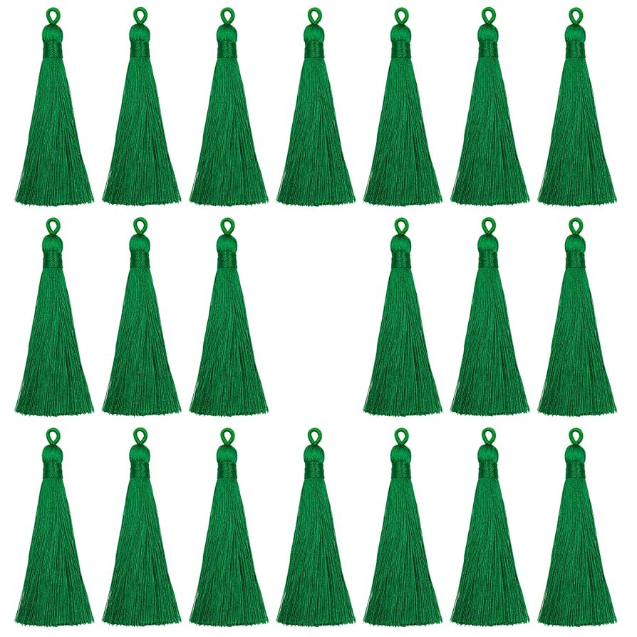 Amazon.co.jp: VAPKER グリーンタッセルミニシルクタッセル 20個