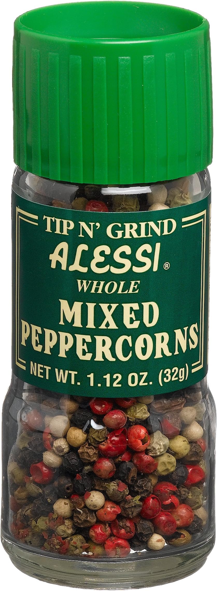 Alessi Whole Mix Peppercorns, 1.12-Ounce Grinder (Pack of 6)