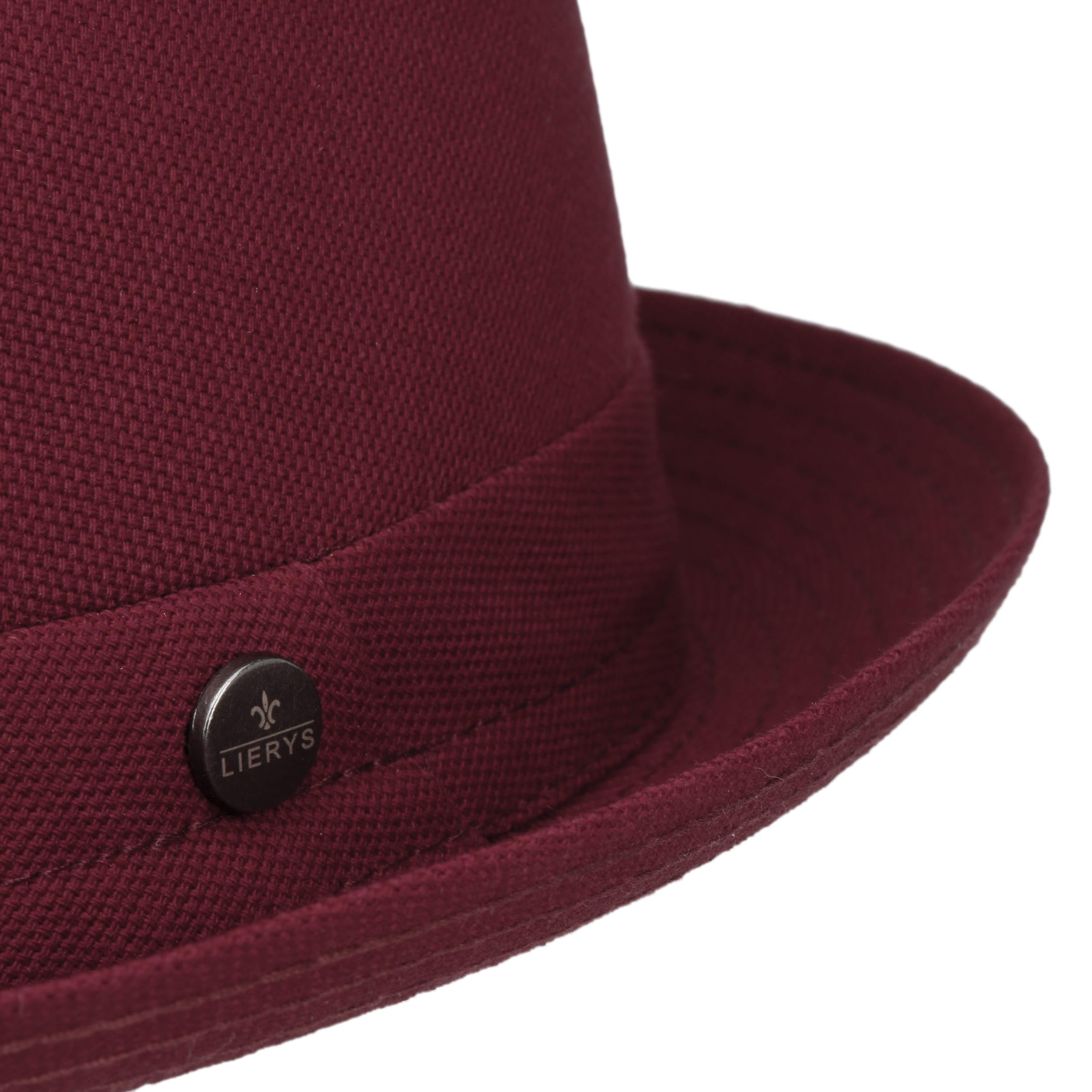 Lierys Chapeau en Coton Uni Pork Pie Femme/Homme - Made in Italy Porkpie D'Ete avec Doublure Hiver Automne Printemps Ete Printemps-ete