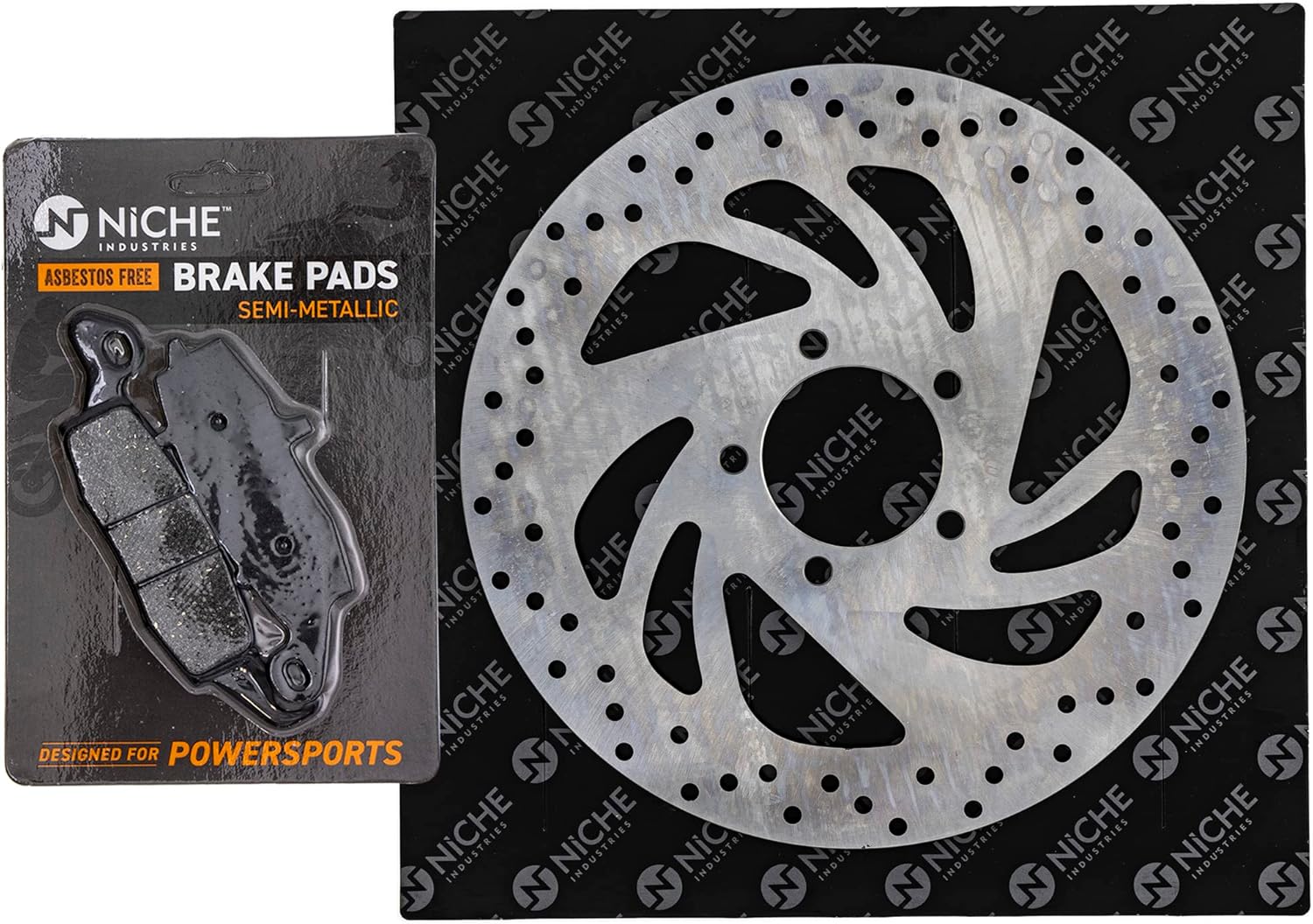 NICHE Front Right Brake Rotor Pad Kit Semi Metallic For Suzuki Boulevard M50 43082-1237 43082-0045 59211-39G00