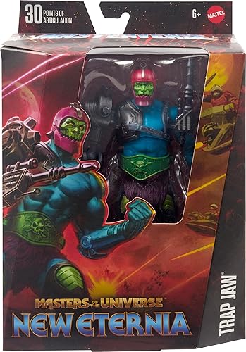 Miniatura 2 de Masters of the Universe Masterverse New Eternia Trap Jaw figura de acción, coleccionable de lujo con 30 articulaciones y múltiples accesorios,