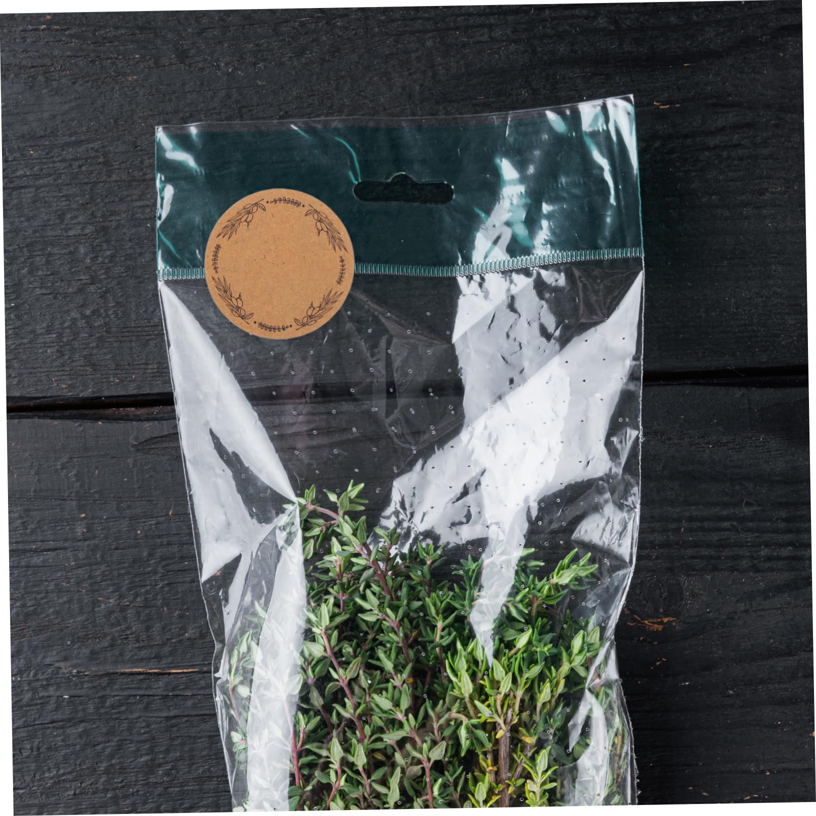 Hemobllo 3pezzi Eleganti Etichette Adesive Circolari in Kraft per Chiusura Buste Barattoli di Bottiglie di Olio Essenziale Contenitori per Alimenti Scatole Regalo Decorazioni