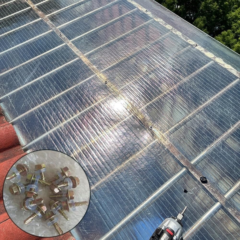 0,8 Mm Láminas De Policarbonato para Invernaderos Protección UV, Panel para Techos Cubierta De Repuesto Fibra De Vidrio para Gallineros, Pérgolas, Casetas De Bombas(39.4" x19.7')