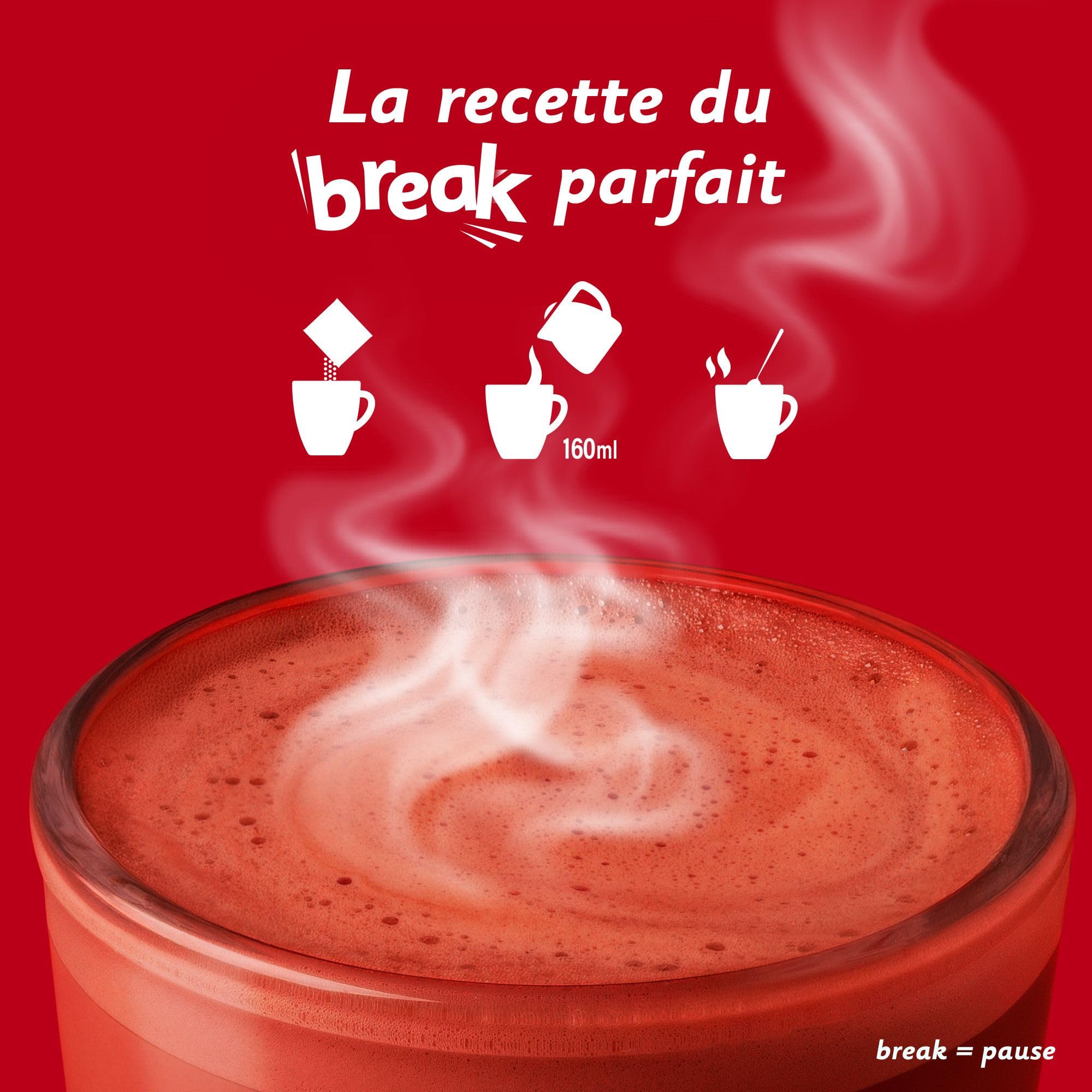 KITKAT Boisson Cacaotée Goût Gaufrettes - 40 Sachets Solubles - Pour Préparer un Chocolat Chaud Instantané - A Mélanger avec de l'Eau - Cacao Certifié Rainforest Alliance - 40 Sticks de 28g