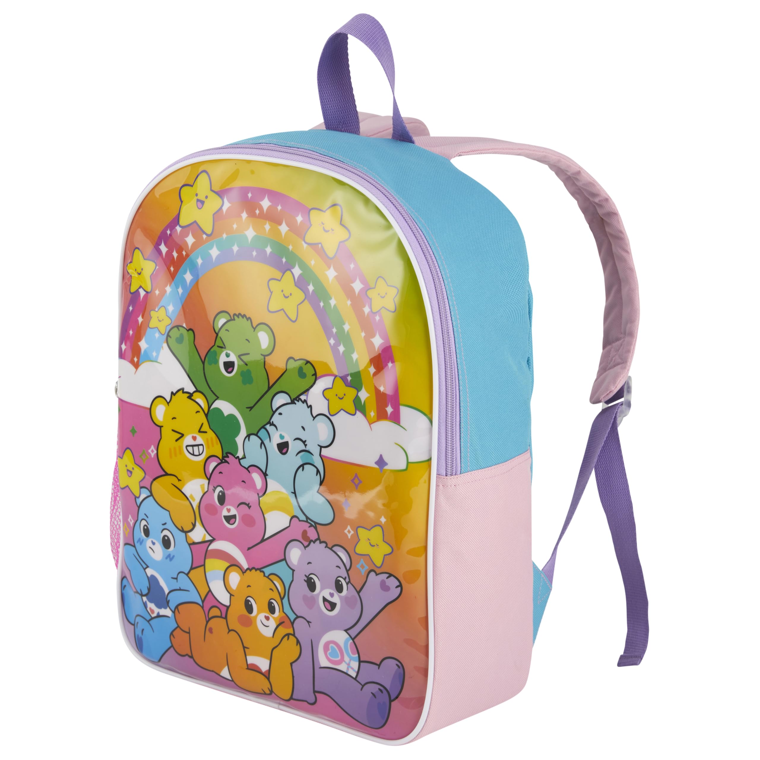 Fast Forward Care Bears 15' Backpack for Girls | Padded Straps & Large Zip Compartment | Back to School Supplies