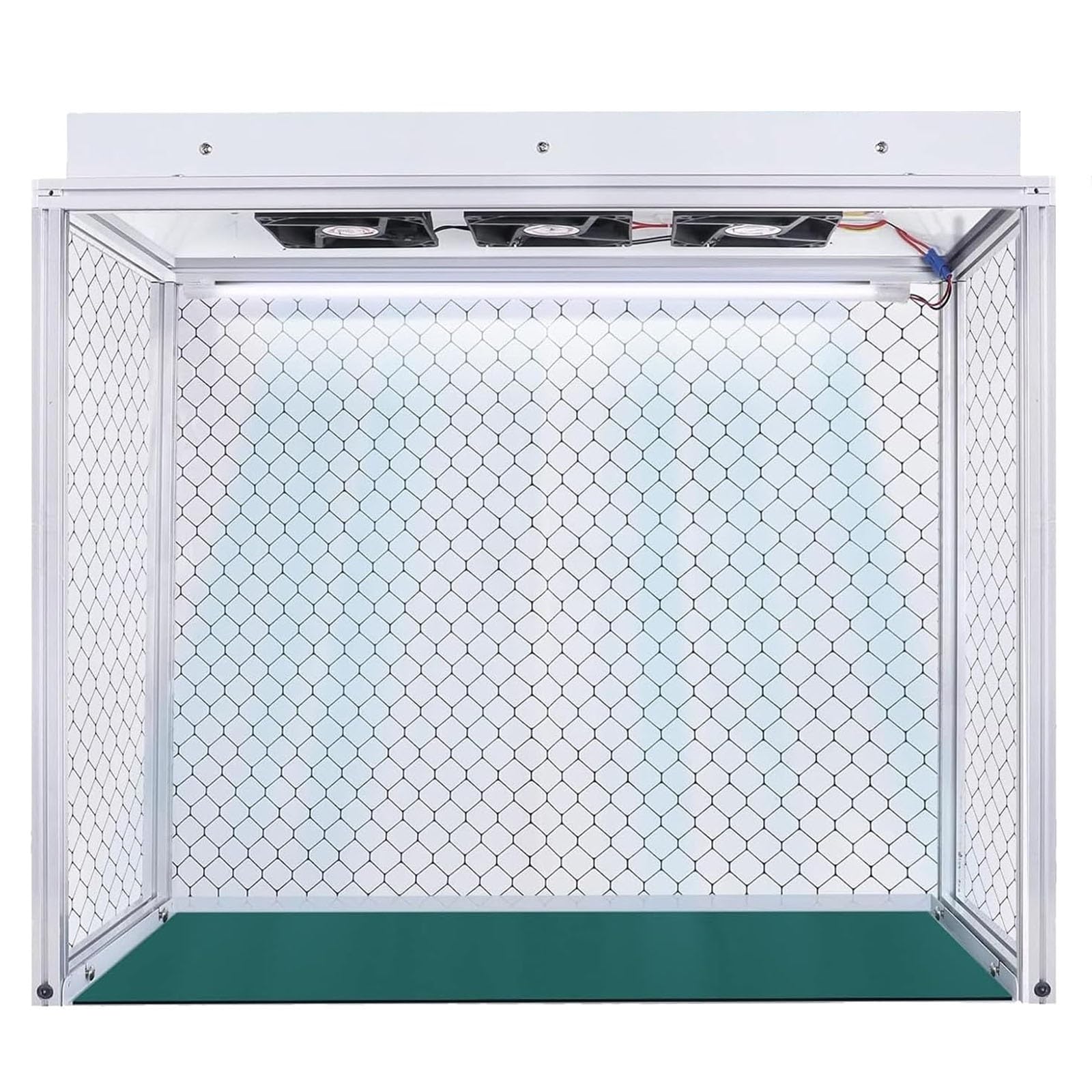 Campana de Flujo Laminar Vertical con Filtro HEPA H14, Banco Limpio de Aluminio 620x310mm, Sistema de 3 Ventiladores para Laboratorio y Reparación de Teléfonos