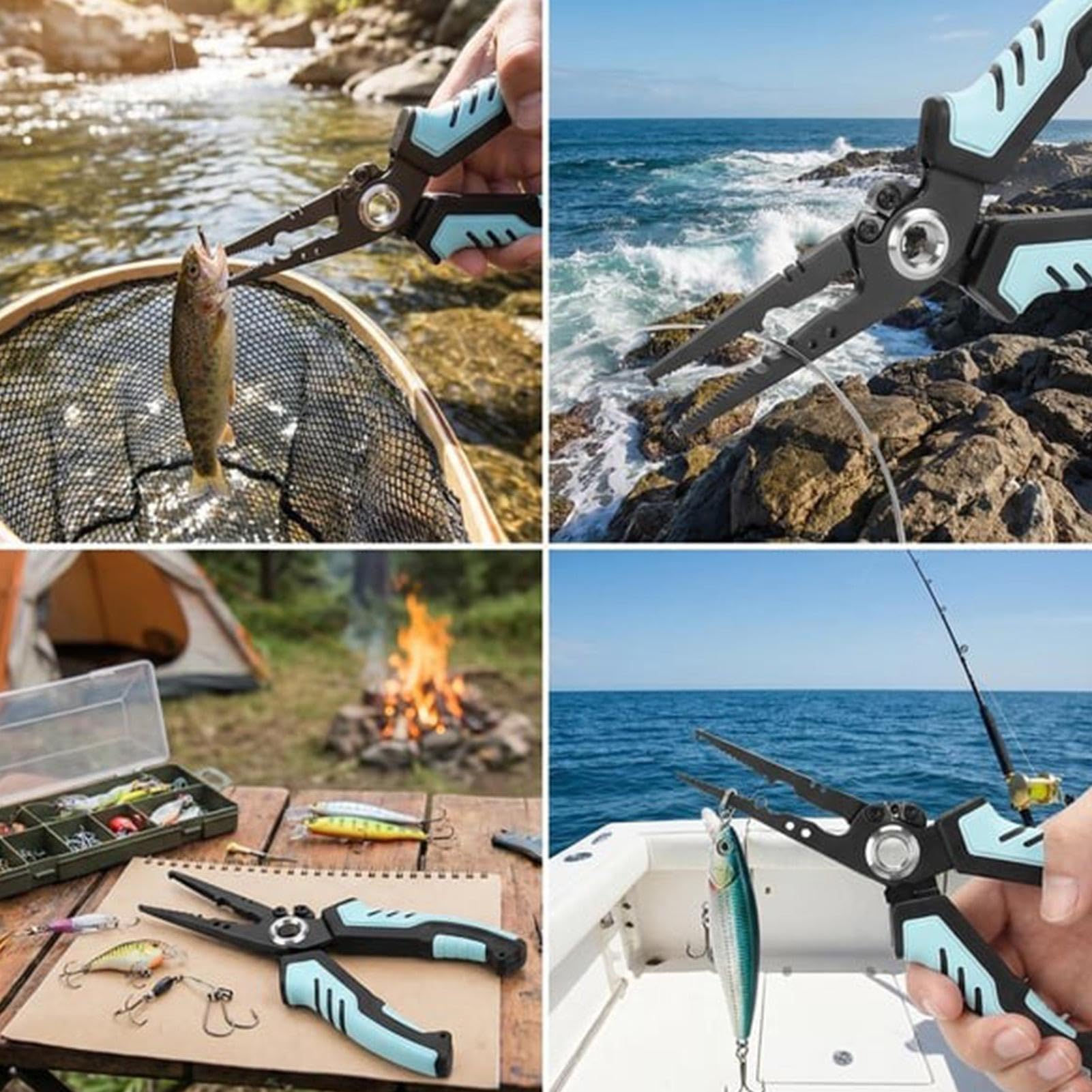Générique Pince de Pêche à Anneaux Brisés Coupe-Fil Multifonction Pratique