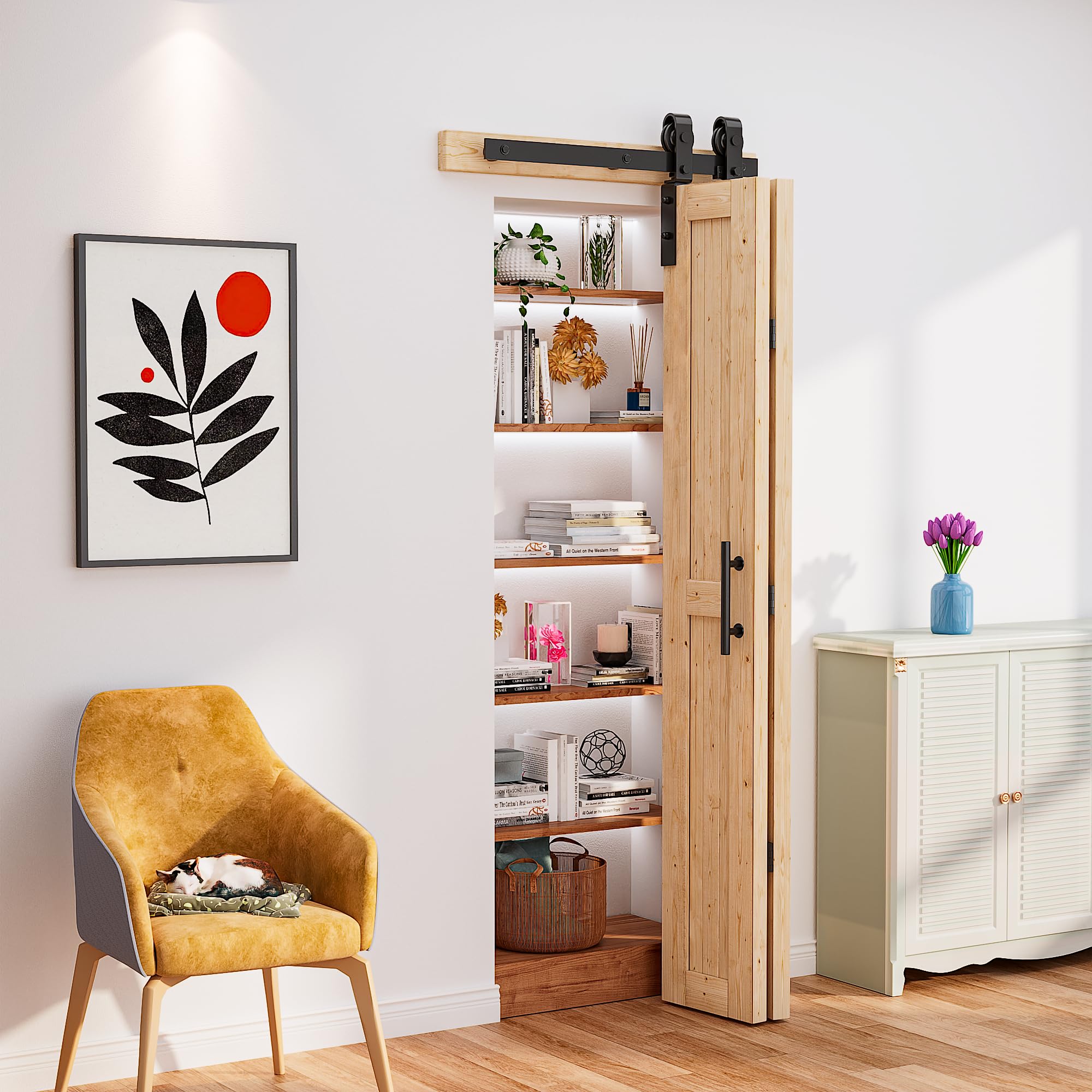 JZVXX Bi-Fold Barn Door