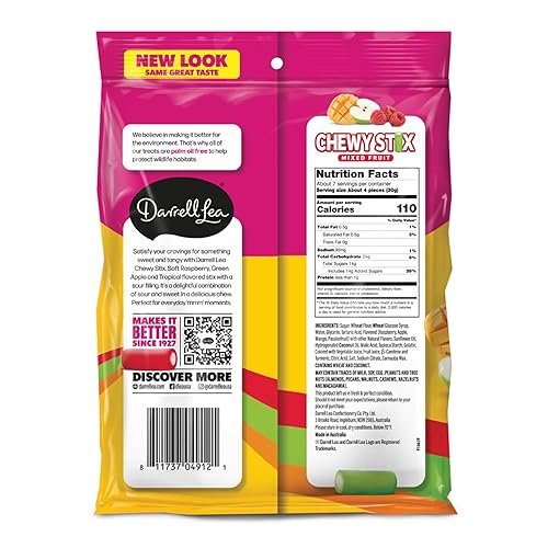 Miniatura 2 de Darrell Lea Fabulicious - Bolsa de caramelo agrio de sabor mixto de 7 onzas (paquete de 1) - Sin aceite de palma