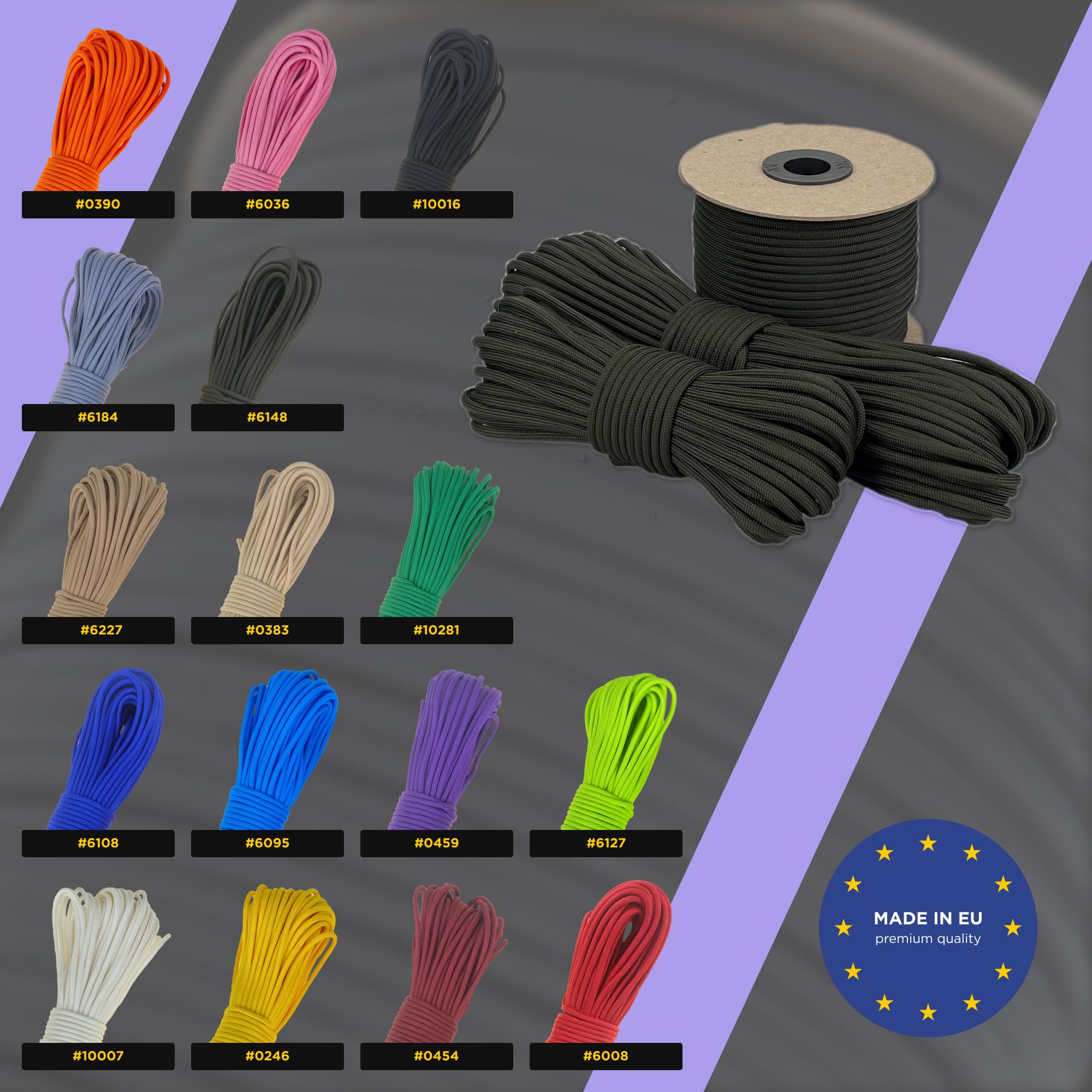 Paracorde 4mm 31m 7 Brins Tiardey – 250 Kg Résistance, Nylon Mil Spec Type III, Idéal Survie Camping Randonnée