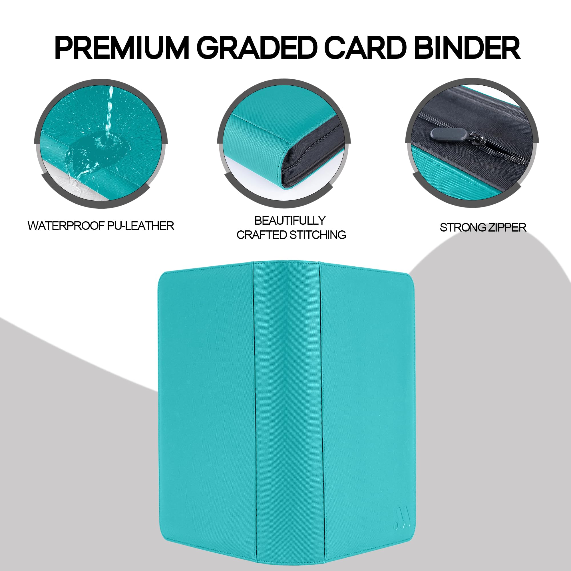 MORABTO Graded Card Binder, Holds 40 Graded Cards, 4 Pocket Slab Binder for PSA, Premium Graded Card Holder with Sleeves Teal : Amazon.de: Toys MORABTO Graded Card Binder, Holds 40 Graded Cards, 4 Pocket Slab Binder for PSA, Premium Graded Card Holder with Sleeves Teal : Amazon.de: Toys