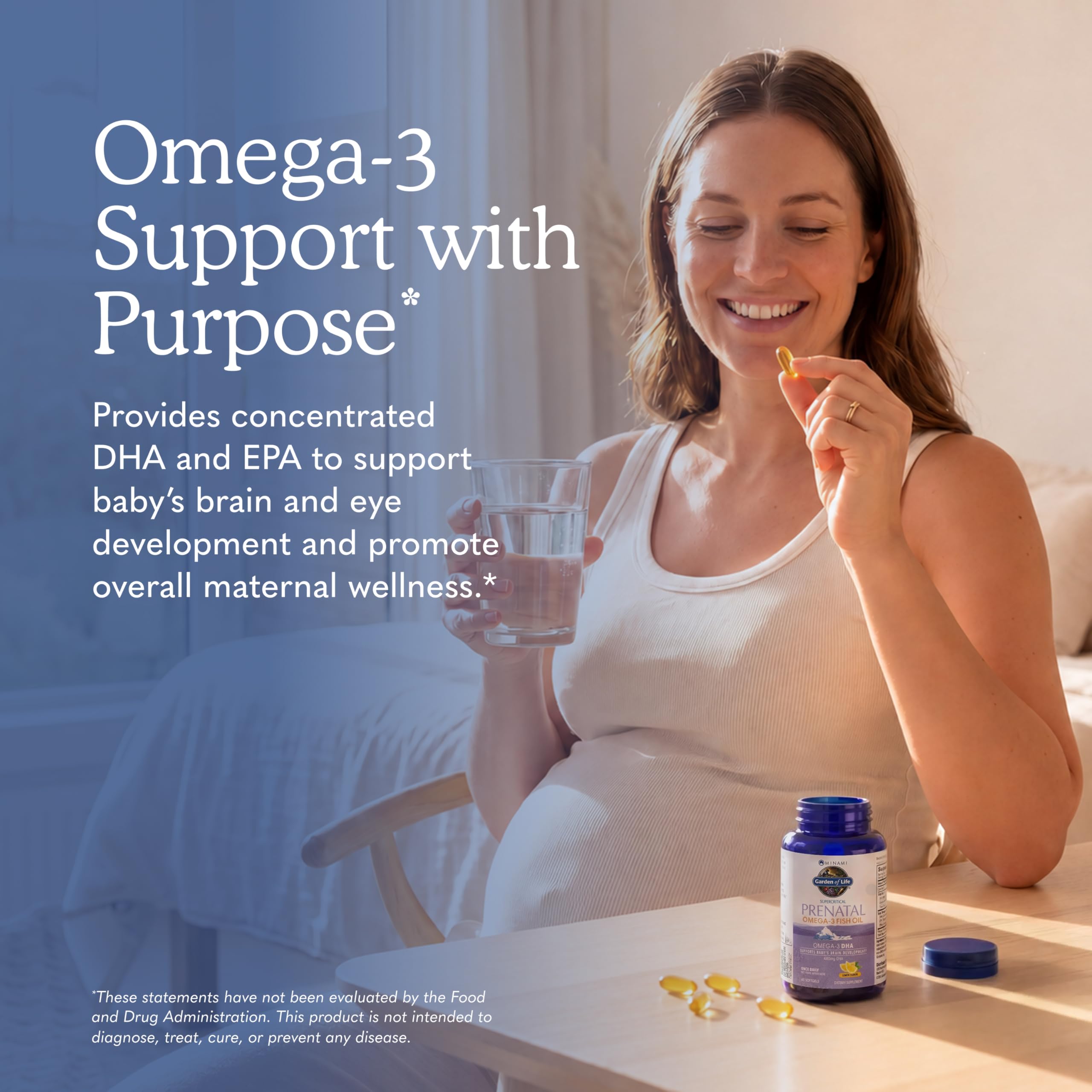 Garden of Life Prenatal DHA Omega 3 Fish Oil Supplement - Minami Natural Prenatal, Lemon, 60 Softgels — Amazon image 2