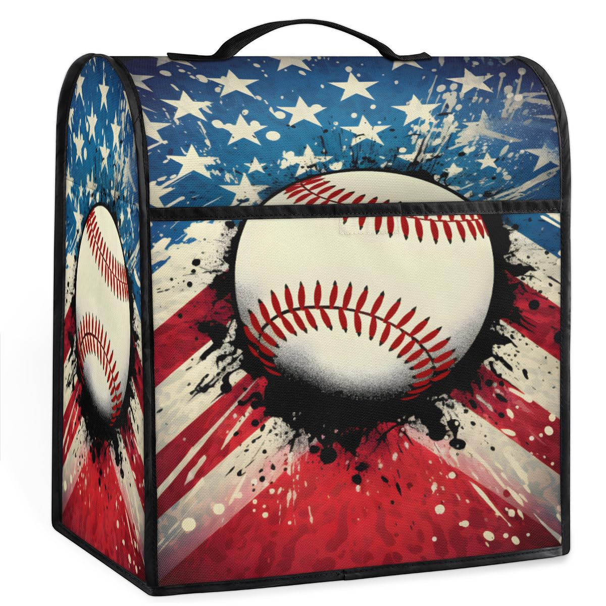 Coffee Maker Cover American Baseball Kitchen Appliance Covers Small Appliance Covers Blender Cover Juicer Cover Dust Covers for Kitchen Appliances with Top Handle and Pockets,Washable,B631