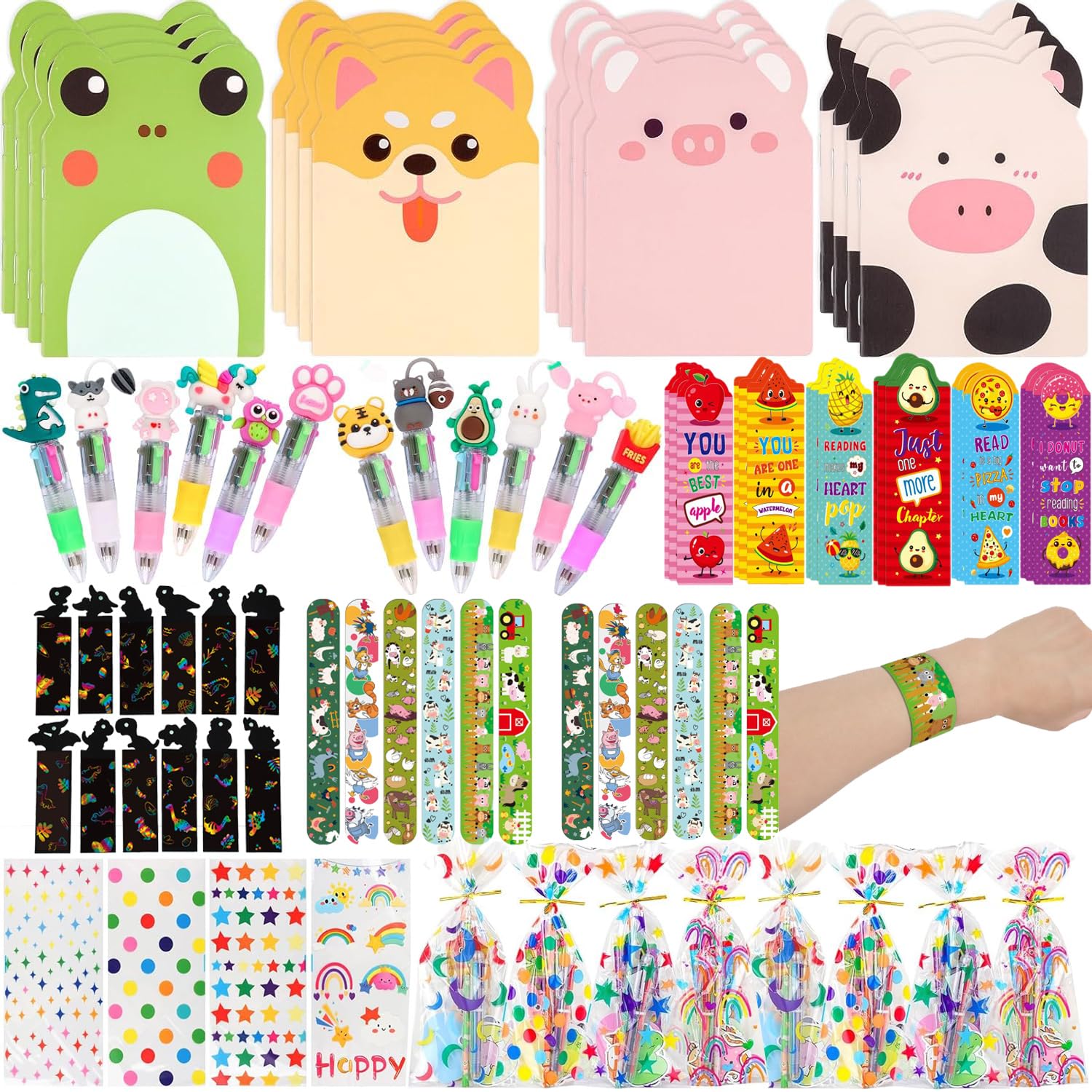 OCHILIMA Party Favors for Kids, Birthday Goodie Bags with Multicolor Pen Mini Notebooks Return Gifts for Classroom Students Class Rewards Prizes