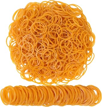 Rubber Bands Yellow 600Pcs Size 25mm 1inch Elastic Band | Small,For Office Supplies Home