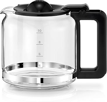 Stelio - Cafetera Aroma con jarra de cristal de 1,2 L para 10 tazas e indicador de nivel de agua en el exterior, acabados de acero inoxidable de cromargan mate, 1000 W, 1.25 litros, negro2