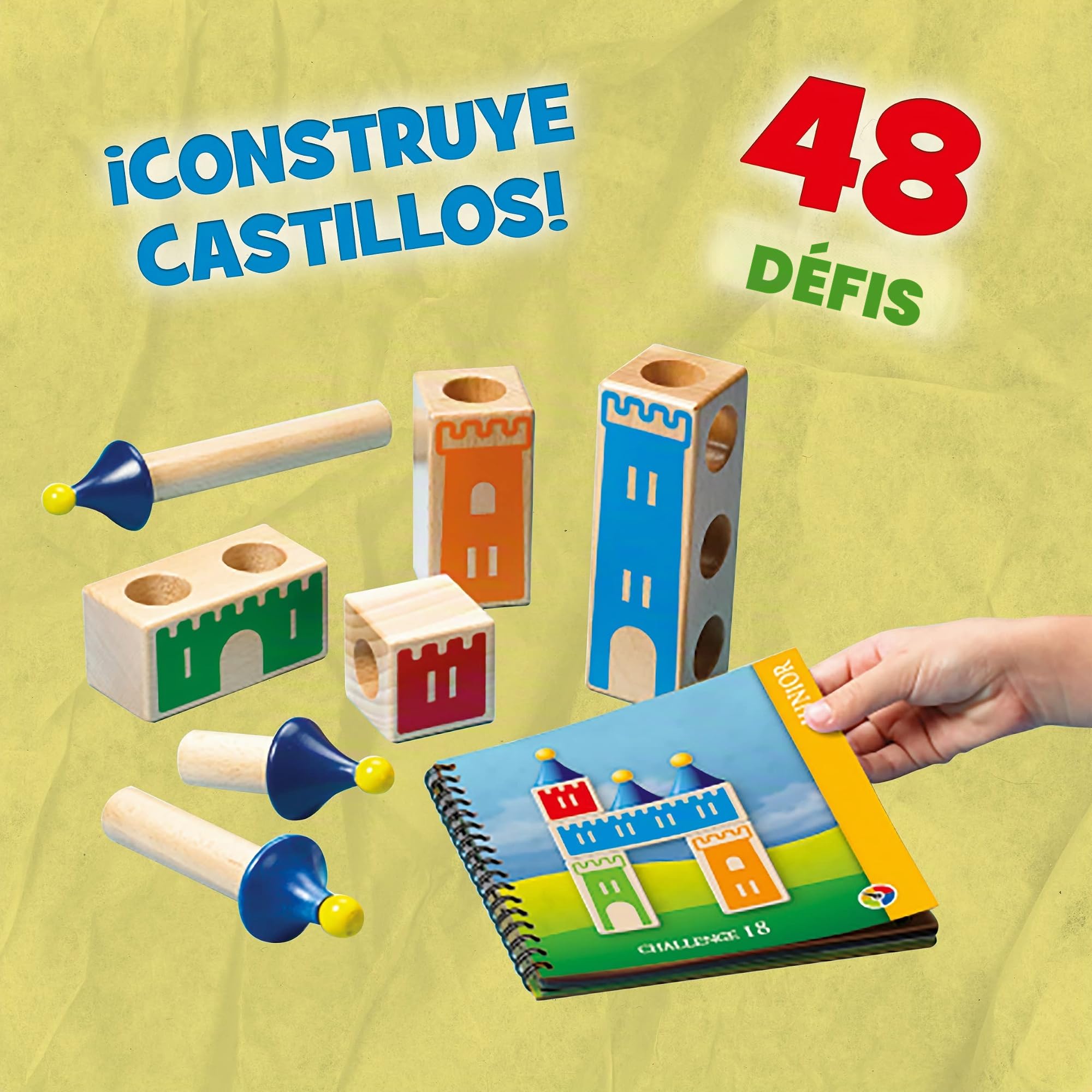 Smartgames - Castle Logix | Puzzle en Bois | Jeux éducatifs | Jouets pour Enfants 3 Ans 1 Joueur