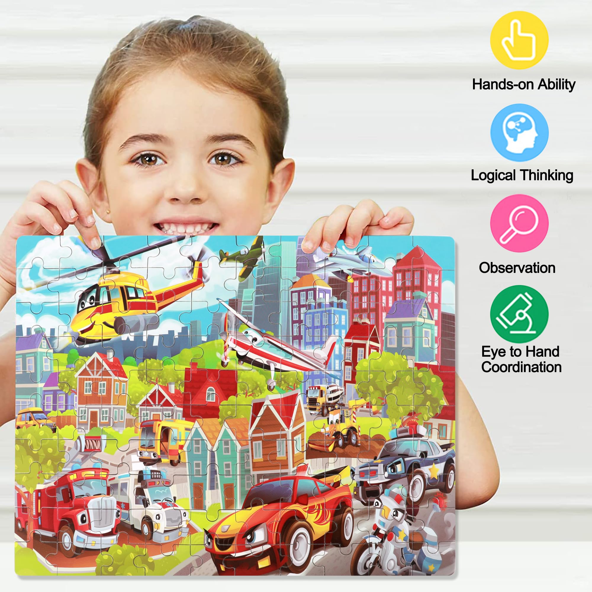 Puzzles For Kids Ages 48 Vehicles Jigsaw Puzzles In A
