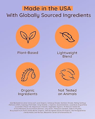 Miniatura 5 de Crema de magnesio para niños y bebés, loción corporal calmante para la hora de acostarse, cloruro de magnesio natural con árnica y MSM en base