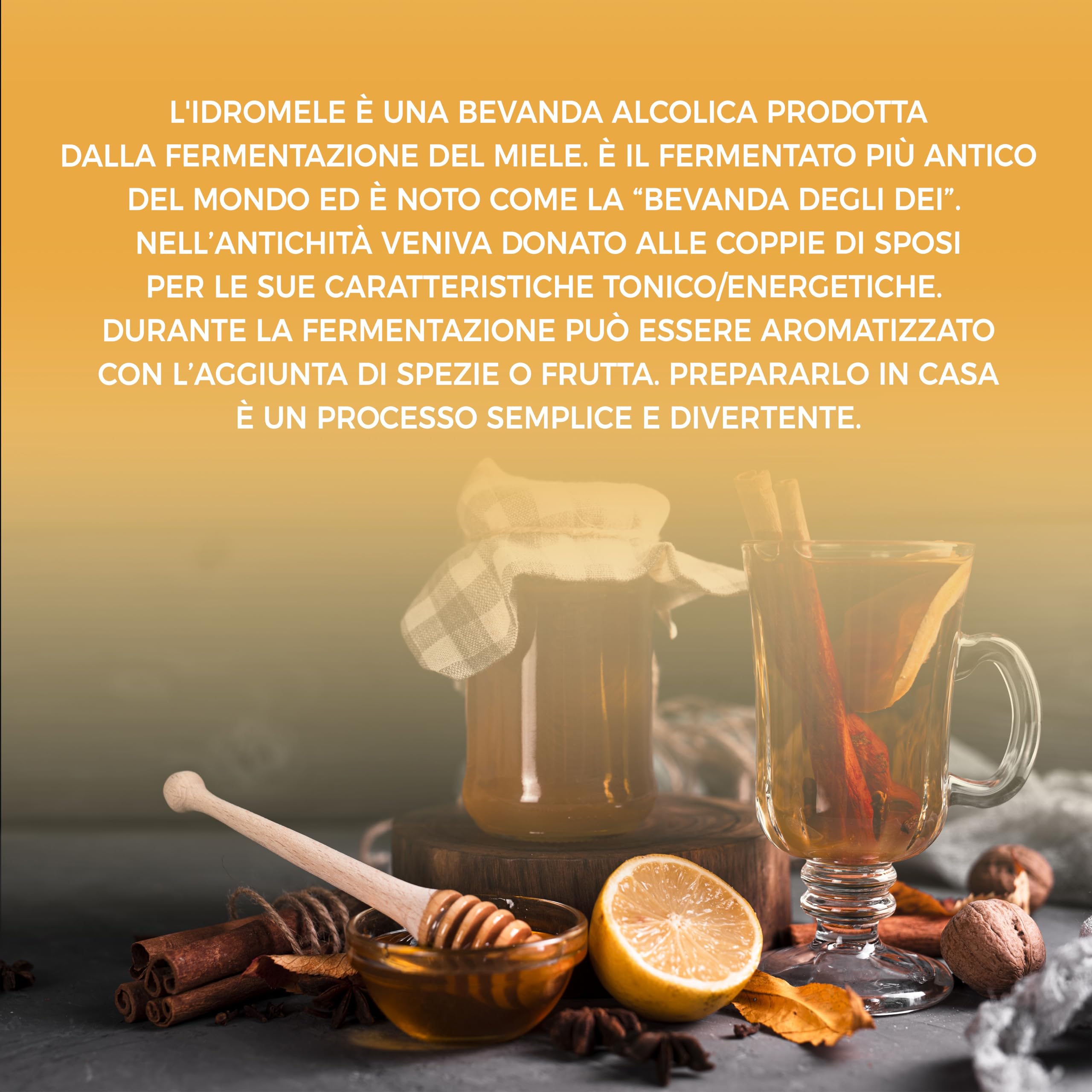 Beer & Wine - Kit Fermentazione George's Mead 5l - Idromele Artigianale Fatto in Casa - Kit Fermentazione - Kit per Produzione di Idromele - Idea Regalo
