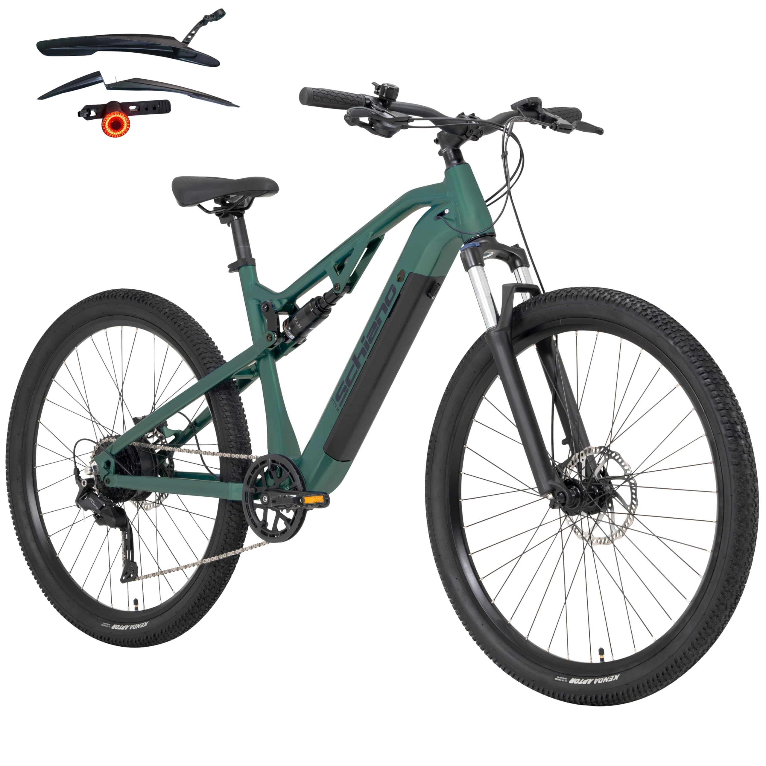 F.lli Schiano Bicicleta Electrica Montaña 29", Doble Suspensión, MF29