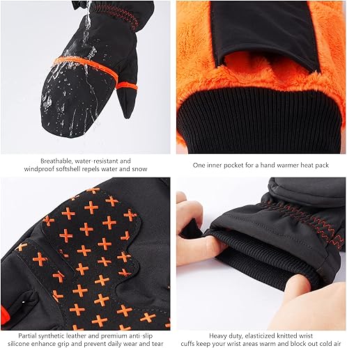 KastKing ThermoGrip - Guantes Convertibles Para Pesca En Hielo, Esquí Y