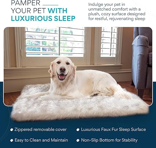 Miniatura 4 de MAVERICK Cama ortopédica para perro de alta calidad, con espuma viscoelástica de alta calidad, superficie de sueño de piel sintética de lujo, forro