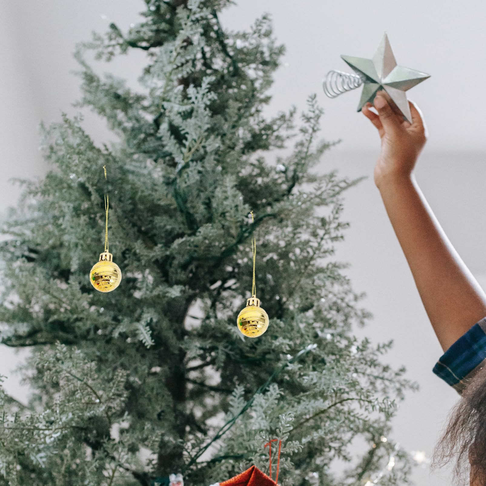 12piezas Adornos De Bola Colgantes para Árbol De Navidad Decoraciones para y Efecto para Celebraciones Navideñas